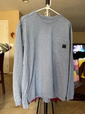 Wolverine Heather Light Blue Long-Sleeve Pocket Tee